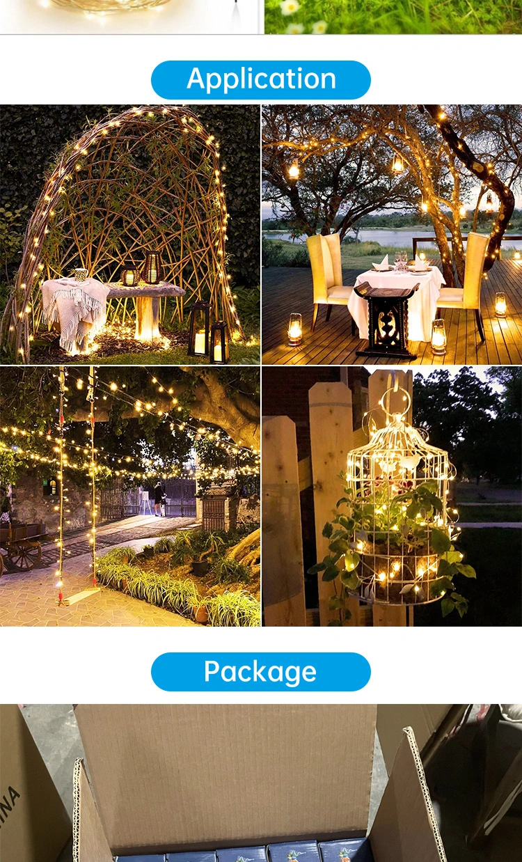 High Quality Cheap Price Holiday Lighting Outdoor Waterproof Solar Christmas Decoration Tree Light LED String Light