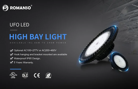 Lâmpada pendente industrial IP65 60 W 80 W 100 W 150 W Luz LED de alto compartimento Iluminação de armazém Luz alta de LED 200 W 300 W 400 W 500 W
