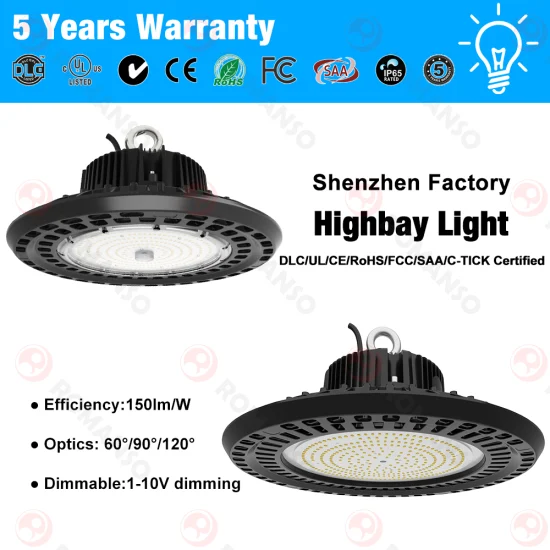 130lm/W LED UFO Highbay Light para China Fabricante