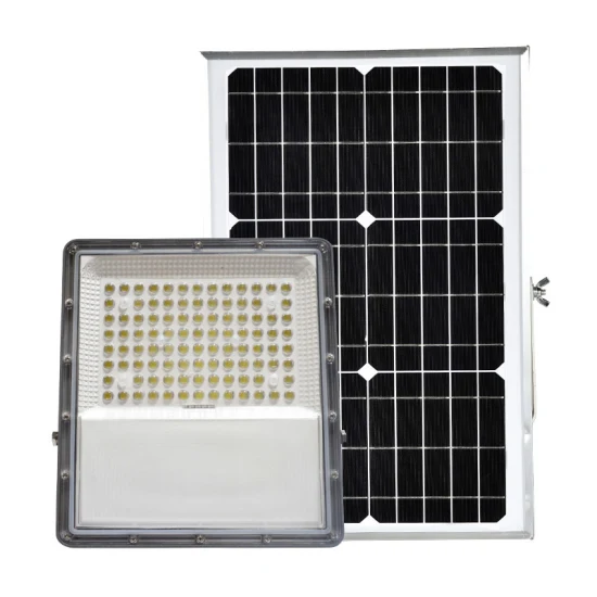 Projeto de alta potência de economia de energia ao ar livre painel solar à prova d'água refletor LED fino 100 W 200 W 300 W 400 W holofote